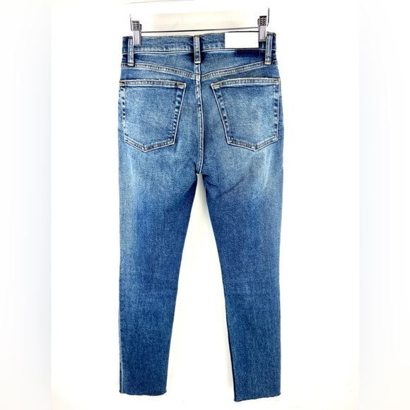 RE/DONE Dusty Destroy High-Rise Ankle Crop Jeans - Picture 3 of 13